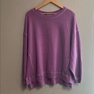 Zenana Outfitters Lilac Relaxed Crewneck Sweatshirt
